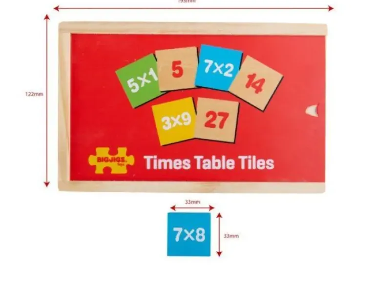 BIGJIGS - Times Table Tiles Box
