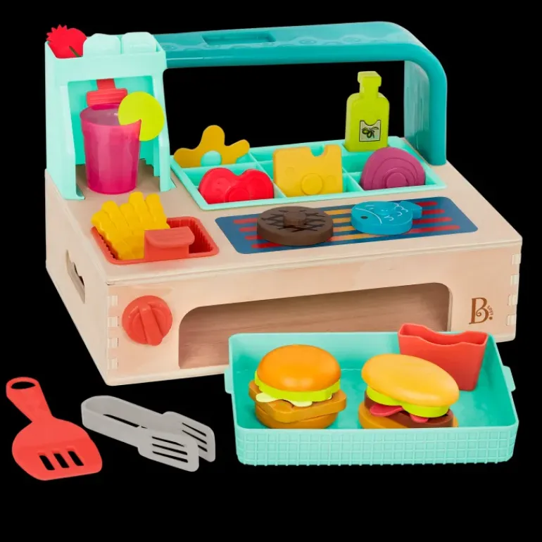B. toys – Mini Chef - Build-a-Burger Playset
