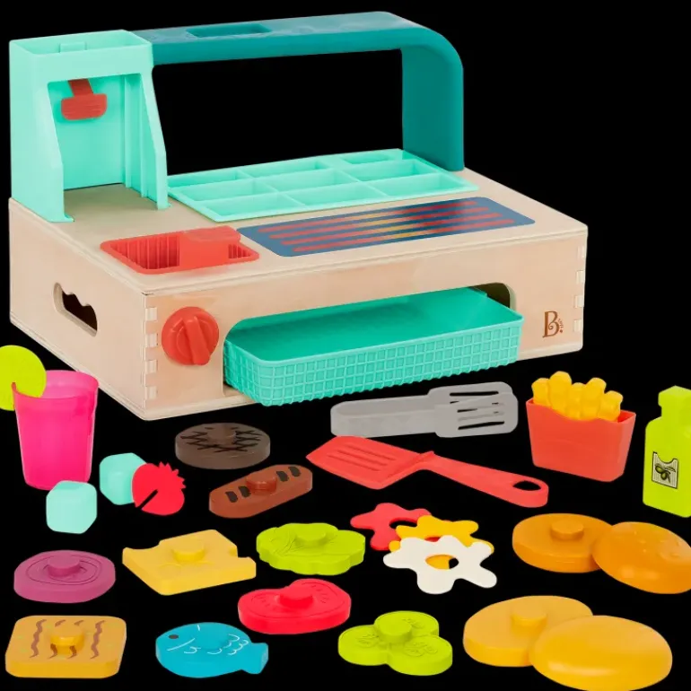 B. toys – Mini Chef - Build-a-Burger Playset