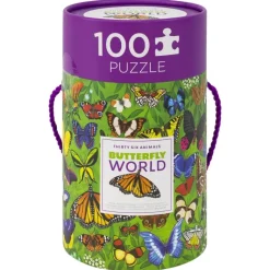 Crocodile Creek - Puzzle Canister 100pcs - 36 Butterflies