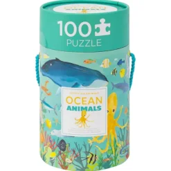 Crocodile Creek - Puzzle Canister 100pcs - Ocean Animals