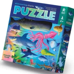 Crocodile Creek - Puzzle Foil 60pcs Shimmering Sharks
