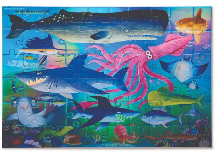 Crocodile Creek - Puzzle Foil 60pcs Shimmering Sharks