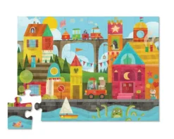 Crocodile Creek - Puzzle 24pcs - Shape Town