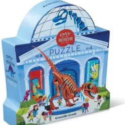 Crocodile Creek - Shaped Puzzle 48pcs - Day At The Museum Dinosaur