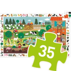 Djeco - Puzzle Observation 35pcs - The Farm