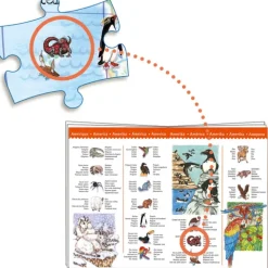 Djeco - Puzzle Observation 100pcs - World Animals
