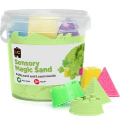 EC - Sensory Magic Sand With Moulds 600G Tub Green
