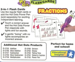 Educational Insights - Hot Dots - Math Flash Cards Fractions - Grade 1