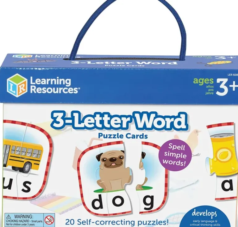 Learning Resources - 3-Letter Word Puzzle Cards