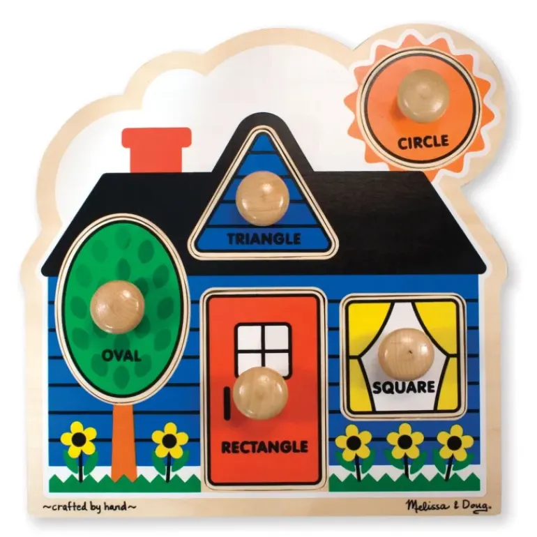 Melissa & Doug - 4Pc Puzzle - First Shapes Knob
