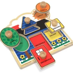 Melissa & Doug - 4Pc Puzzle - First Shapes Knob
