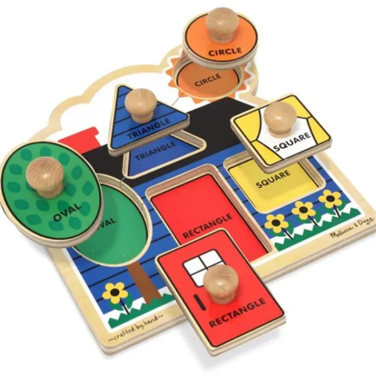 Melissa & Doug - 4Pc Puzzle - First Shapes Knob