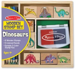 Melissa & Doug - Wooden Dinosaur Stamp Set