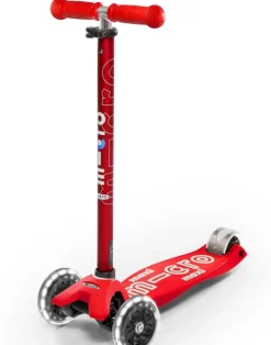 Micro - Maxi Deluxe LED Scooter - Red