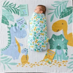 Pilbeam - Dinosaurs Milestone Muslin Set