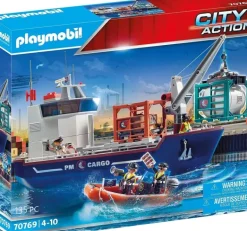 Playmobil - Cargo Ship With Boat (70769)