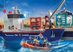 Playmobil - Cargo Ship With Boat (70769)
