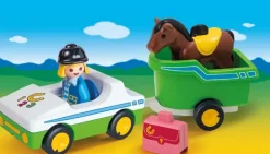 Playmobil - 1.2.3 Car With Horse Trailer (70181)
