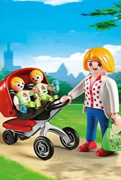 Playmobil - Mother With Twin Stroller (5573)