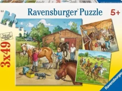 Ravensburger - 3 x 49Pc A Day with Horses Puzzle