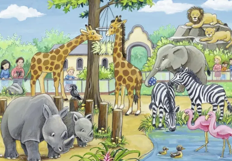 Ravensburger - 2 x 24Pc Welcome to the Zoo Puzzle