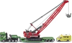 Siku - Heavy Haulage Transporter with Excavator and Service Vehicle (1834)