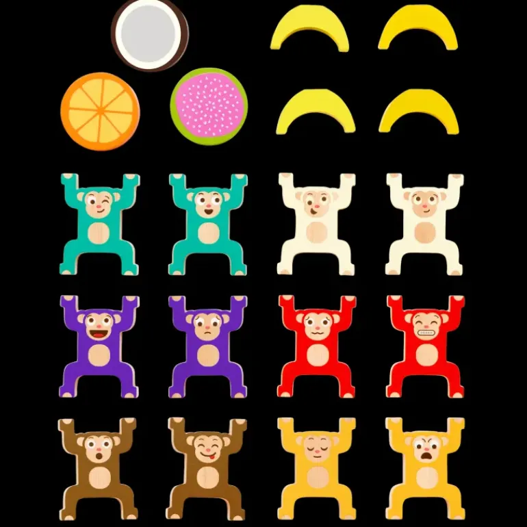 Battat - Wooden Stacking Monkeys