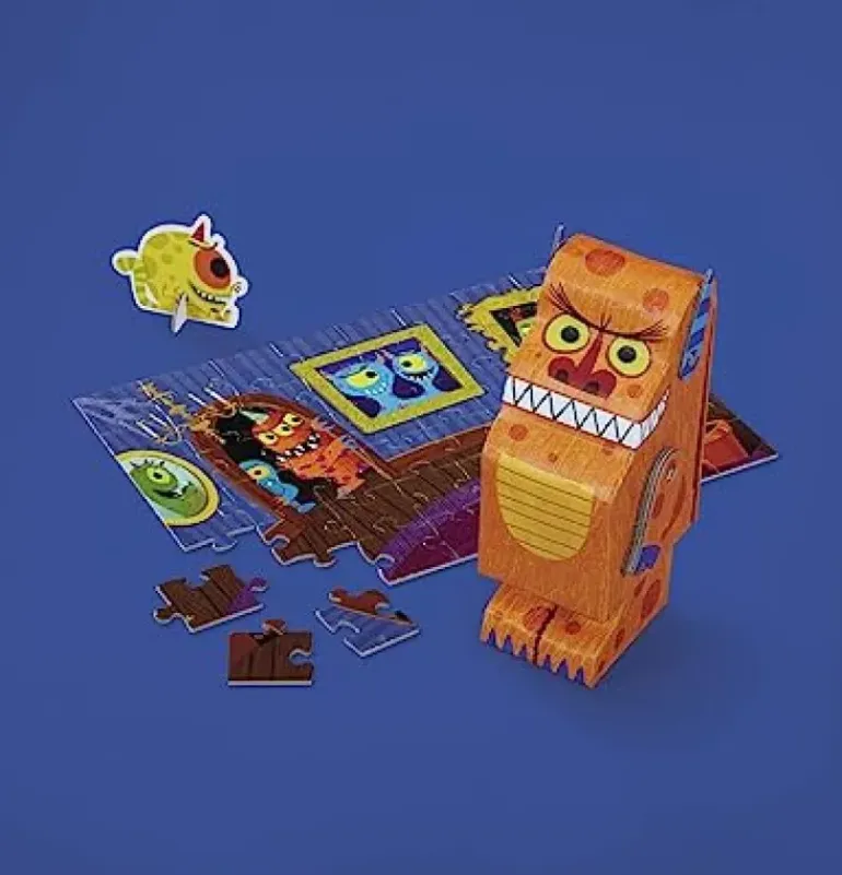 Crocodile Creek - Creeture Puzzle & Play Monster - Orange