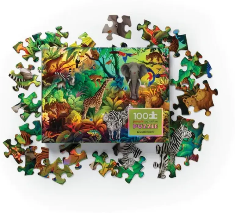 Crocodile Creek - Holographic Puzzle 100pc Jungle Paradise