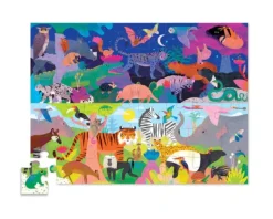 Crocodile Creek - Puzzle 48pcs - Above & Below Night & Day