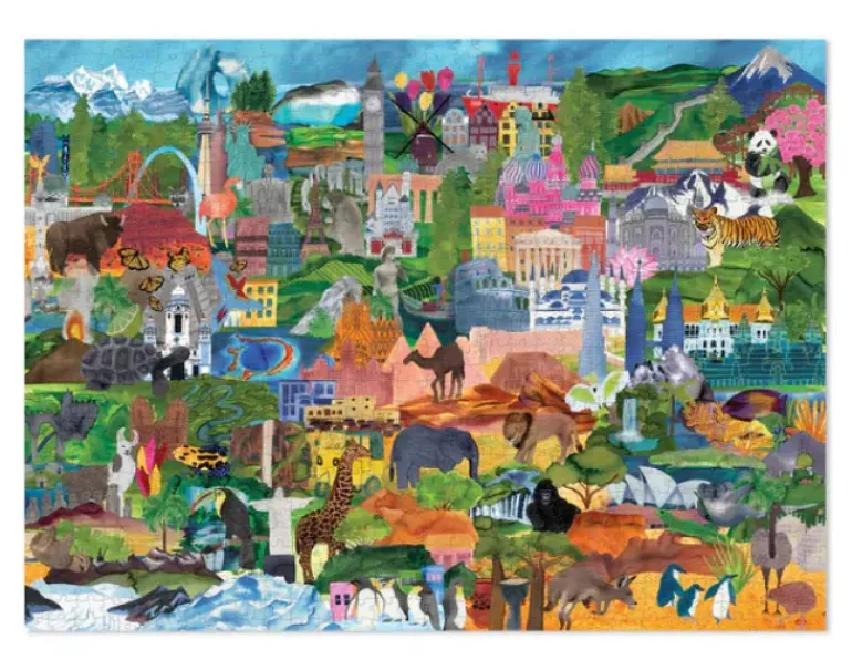 Crocodile Creek - Puzzle 1000pcs - World Collage