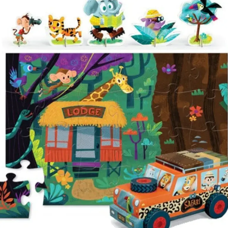 Crocodile Creek - Puzzle & Play Set 24pc - Safari