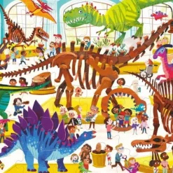 Crocodile Creek - Shaped Puzzle 48pcs - Day At The Museum Dinosaur