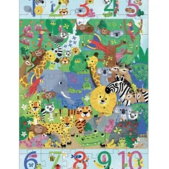 Djeco - Puzzle Giant 54pcs - 1 to 10 Jungle