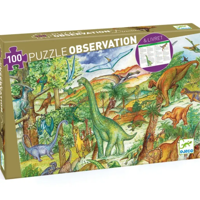 Djeco - Puzzle Observation 100pcs - Dinosaurs