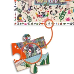 Djeco - Puzzle Observation 35pcs - Hedgehog School