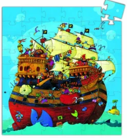 Djeco - Puzzle Silhouette 54pcs - Barbarossa Boat
