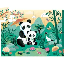 Djeco - Puzzle Silhouette 24pcs - Leo the Panda
