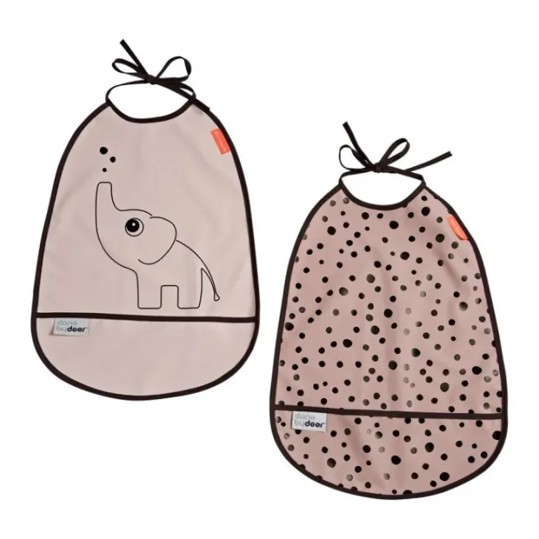 Done By Deer - Elphee Bib 2 Pack - Powder