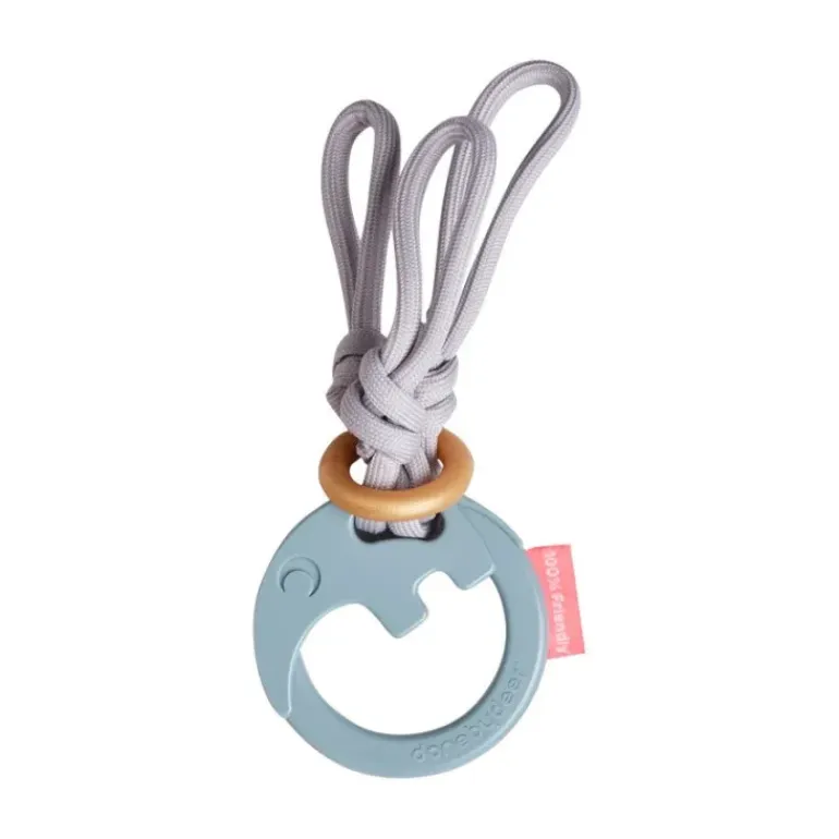 Done By Deer - Tiny Activity String Rattle - Blue
