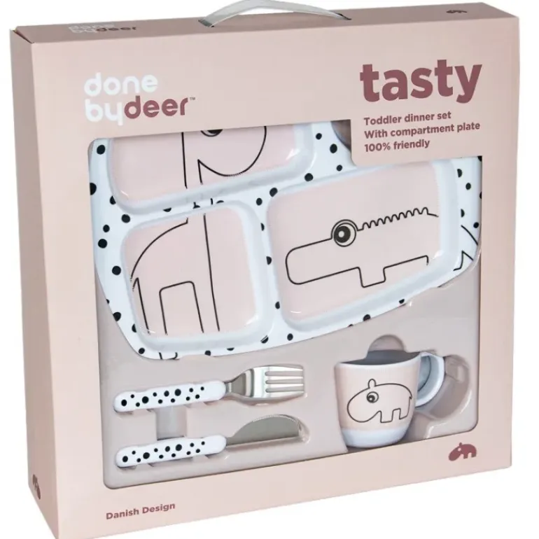 Done By Deer - Toddler Dinner Set Happy Dots - Powder