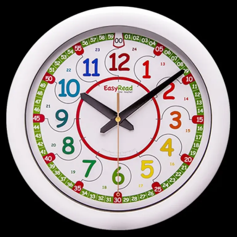 Easy Read - Wall Clock - 24hr - Rainbow