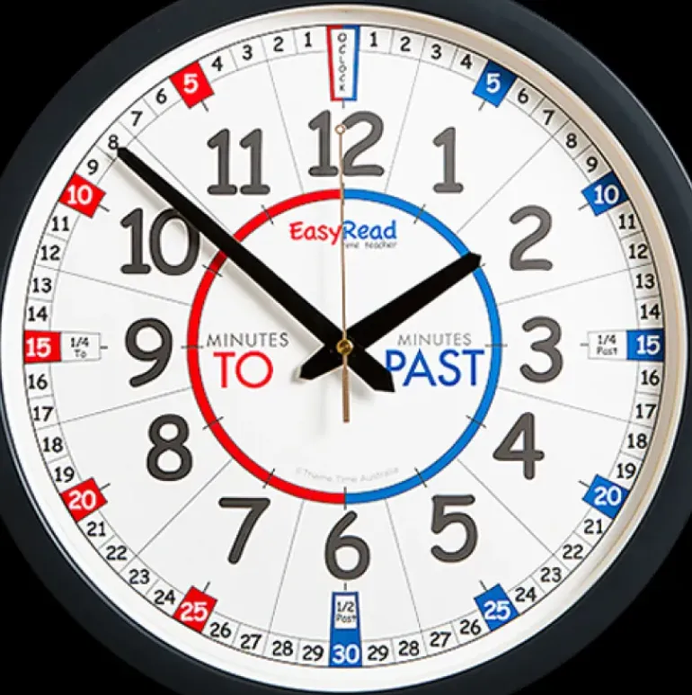 Easy Read - Wall Clock - To/Past - Classroom