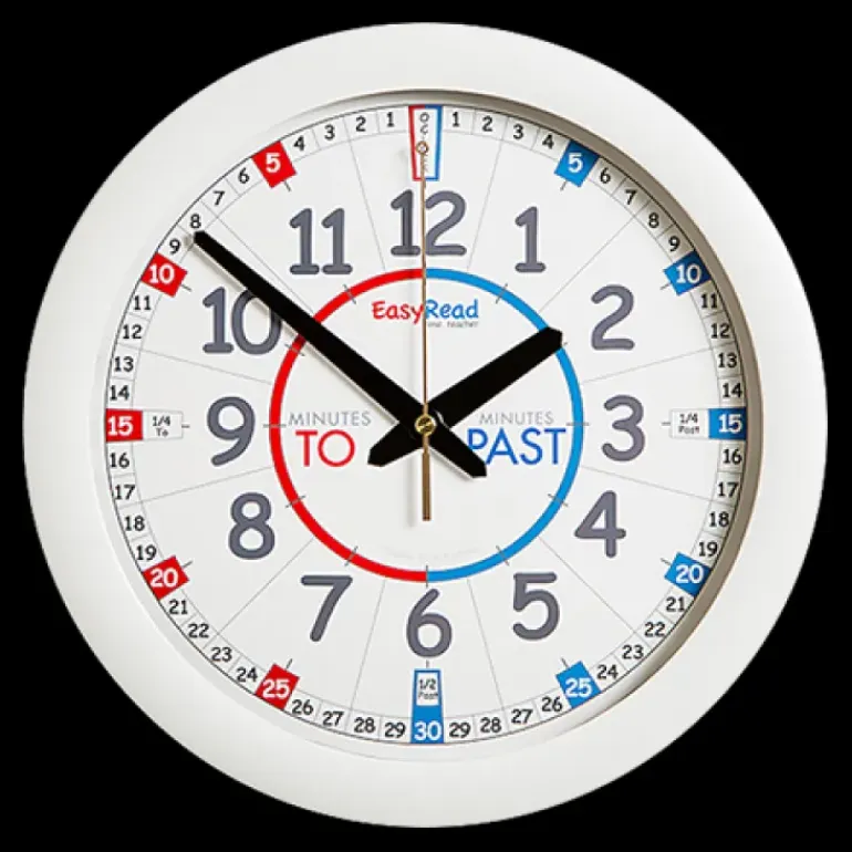Easy Read - Wall Clock -To/Past - Classroom Mini