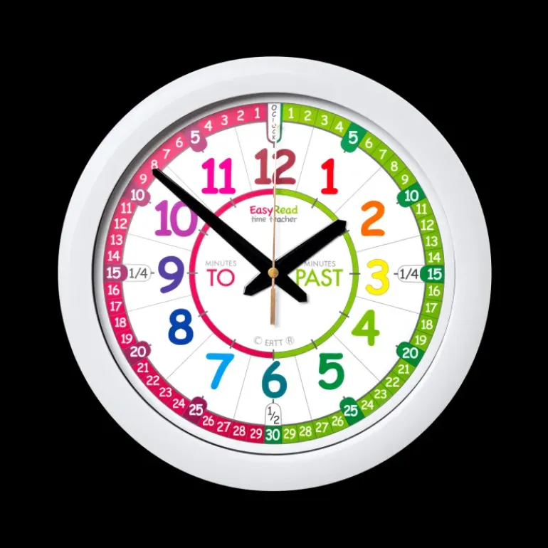 Easy Read - Wall Clock - To/Past - Rainbow