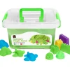 EC - Sensory Magic Sand With Moulds 2Kg Tub Green