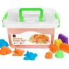 EC - Sensory Magic Sand With Moulds 2Kg Tub Orange