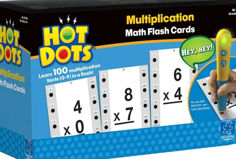 Educational Insights - Hot Dots - Math Flash Cards Multiplication - Grade 2