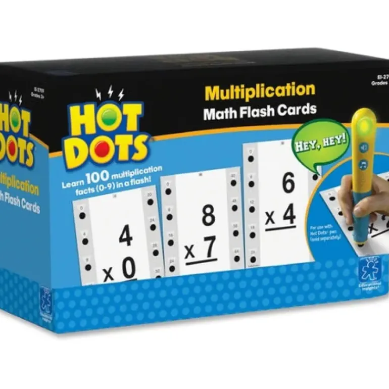 Educational Insights - Hot Dots - Math Flash Cards Multiplication - Grade 2